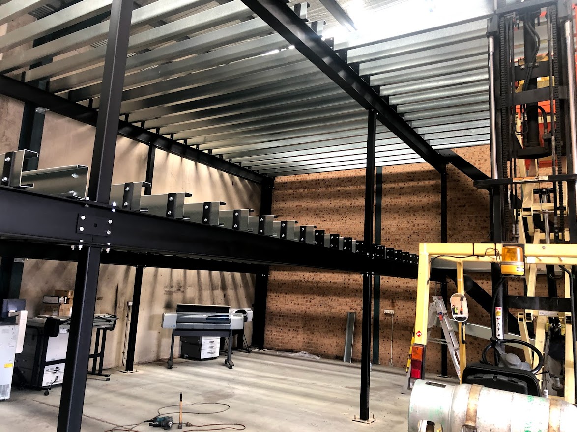 Mezzanine Floor Builders Installing A Mezzanine In A Industrial Area Moorebank